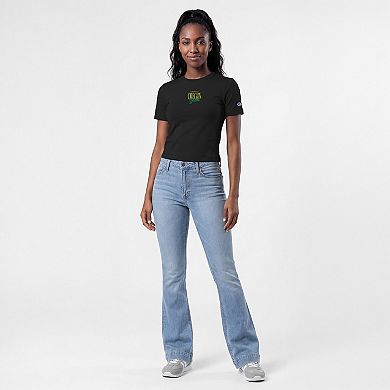 Women's Champion Black Oregon Ducks Athletic Soft-Touch Fitted T-Shirt