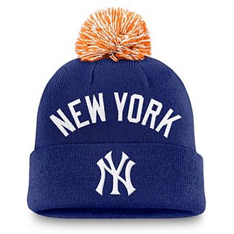 Men's Nike Royal New York Yankees Peak Cuffed Knit Hat with Pom
