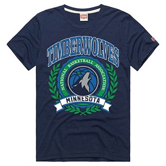 Unisex Homage Navy Minnesota Timberwolves Crest Tri-Blend T-Shirt