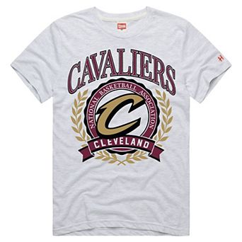 Unisex Homage Ash Cleveland Cavaliers Crest Tri-Blend T-Shirt