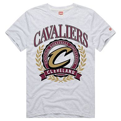 Unisex Homage Ash Cleveland Cavaliers Crest Tri-Blend T-Shirt