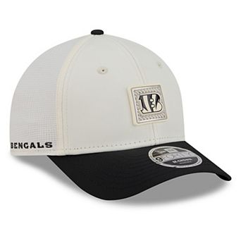 Men's New Era Cream/Black Cincinnati Bengals 2026 NFL Training Camp 9FORTY Adjustable Hat