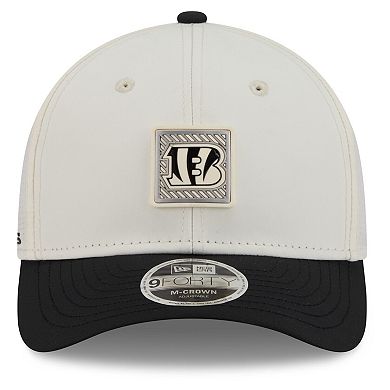 Men's New Era Cream/Black Cincinnati Bengals 2026 NFL Training Camp 9FORTY Adjustable Hat