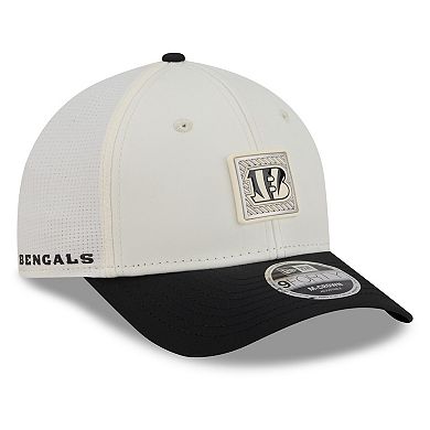 Men's New Era Cream/Black Cincinnati Bengals 2026 NFL Training Camp 9FORTY Adjustable Hat
