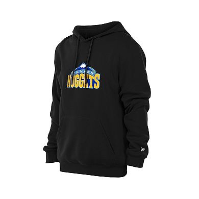 Men's New Era Black Denver Nuggets Front Back Logo Hoodie