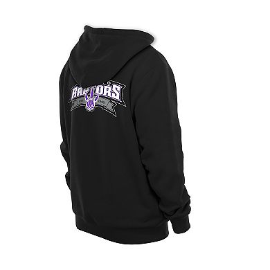 Men's New Era Black Toronto Raptors Front Back Logo Hoodie