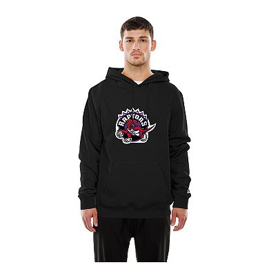 Men's New Era Black Toronto Raptors Front Back Logo Hoodie