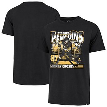 Men's '47 Sidney Crosby Black Pittsburgh Penguins City Name & Number T-Shirt