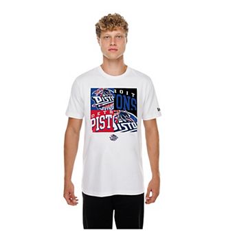 Men's New Era White Detroit Pistons Block Logo T-Shirt