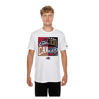 Men's New Era White Cleveland Cavaliers Block Logo T-Shirt