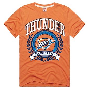Unisex Homage Orange Oklahoma City Thunder Crest Tri-Blend T-Shirt
