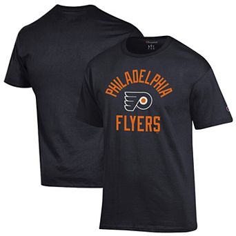 Men's Champion Black Philadelphia Flyers Primary Logo Jersey T-Shirt