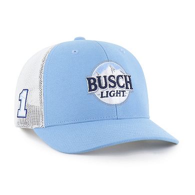 Men's '47 Light Blue Ross Chastain Sponsor Logo Side Patch Trucker Adjustable Hat