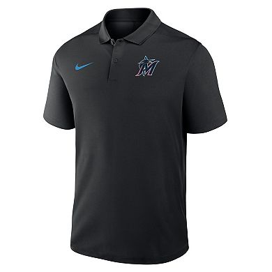 Men's Nike Black Miami Marlins Dri-FIT Victory Polo