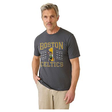 Men's FAHERTY Gray Boston Celtics Sunwashed T-Shirt