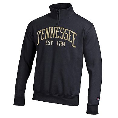 Men's Champion Black Tennessee Volunteers Powerblend Quarter-Zip Pullover