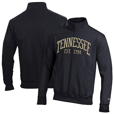Men's Champion Black Tennessee Volunteers Powerblend Quarter-Zip Pullover