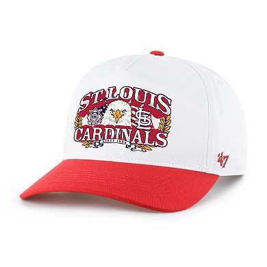 Men's '47 White/Red St. Louis Cardinals Americana Eagle Hitch Adjustable Hat