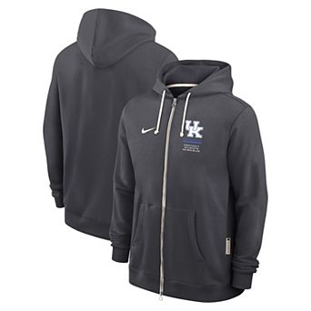 Men's Nike Anthracite Kentucky Wildcats 2026 Sideline Standard Issue Dri-FIT Full-Zip Hoodie