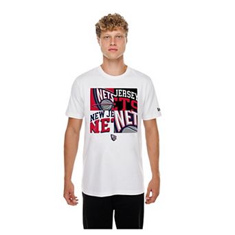 Men's New Era White New Jersey Nets Block Logo T-Shirt