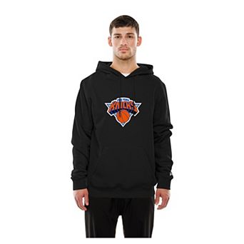 Men's New Era Black New York Knicks Front Back Logo Hoodie