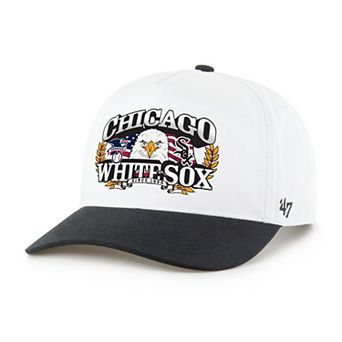 Men's '47 White/Black Chicago White Sox Americana Eagle Hitch Adjustable Hat