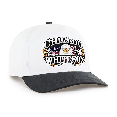 Men's '47 White/Black Chicago White Sox Americana Eagle Hitch Adjustable Hat
