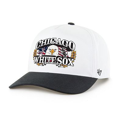 Men's '47 White/Black Chicago White Sox Americana Eagle Hitch Adjustable Hat