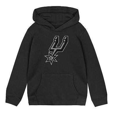 Toddler Outerstuff Black San Antonio Spurs Primary Logo Hoodie