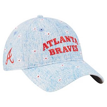 Women's New Era Light Blue Atlanta Braves Daisy All Over 9TWENTY Adjustable Hat