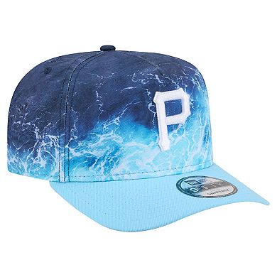 Men's New Era Light Blue Pittsburgh Pirates Deep Water Pre-Curved 9FIFTY A-Frame Snapback Hat
