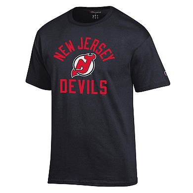 Men's Champion Black New Jersey Devils Primary Logo Jersey T-Shirt