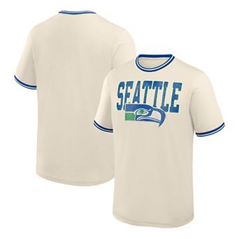 Men's Fanatics Cream Seattle Seahawks Ringer T-Shirt