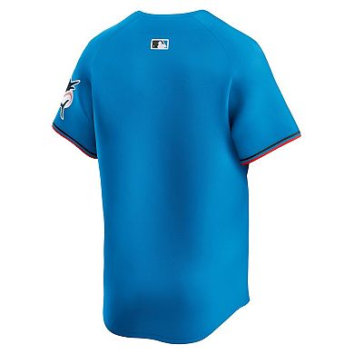 Men's Nike Blue Miami Marlins Limited Jersey