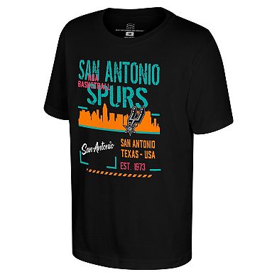 Youth Stadium Essentials Black San Antonio Spurs Hideout T-Shirt