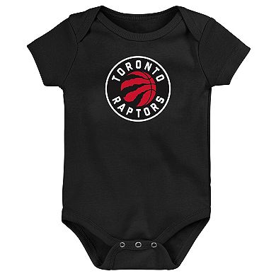 Newborn Outerstuff Black Toronto Raptors Primary Logo Bodysuit