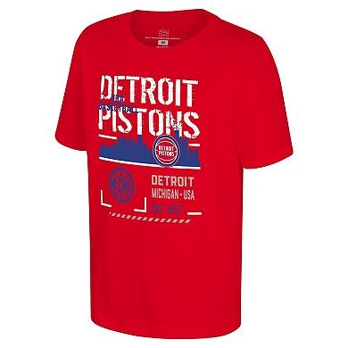 Youth Stadium Essentials Red Detroit Pistons Hideout T-Shirt
