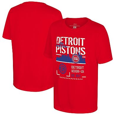Youth Stadium Essentials Red Detroit Pistons Hideout T-Shirt