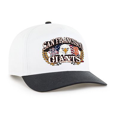 Men's '47 White/Black San Francisco Giants Americana Eagle Hitch Adjustable Hat