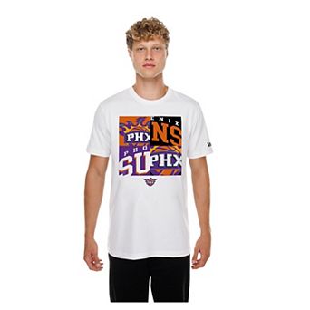 Men's New Era White Phoenix Suns Block Logo T-Shirt