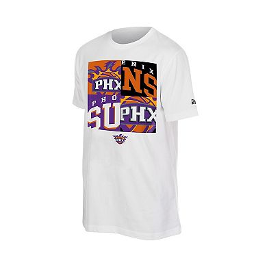 Men's New Era White Phoenix Suns Block Logo T-Shirt