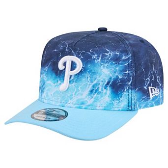 Men's New Era Light Blue Philadelphia Phillies Deep Water Pre-Curved 9FIFTY A-Frame Snapback Hat