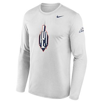 Men's Nike White Illinois Fighting Illini Chicago to Champaign Illinois Long Sleeve T-Shirt