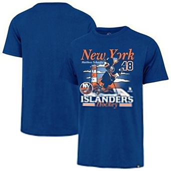 Men's '47 Matthew Schaefer Royal New York Islanders City Name & Number T-Shirt