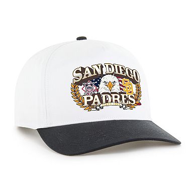 Men's '47 White/Black San Diego Padres Americana Eagle Hitch Adjustable Hat