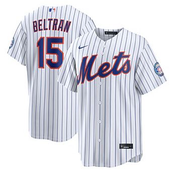Men's Nike Carlos Beltran White New York Mets Home Replica 2026 Hall of Fame Patch Jersey