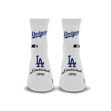 Unisex Starter White Los Angeles Dodgers Established Stencil Quarter Socks