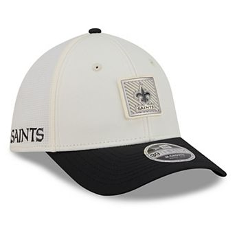 Men's New Era Cream/Black New Orleans Saints 2026 NFL Training Camp 39THIRTY Flex Hat