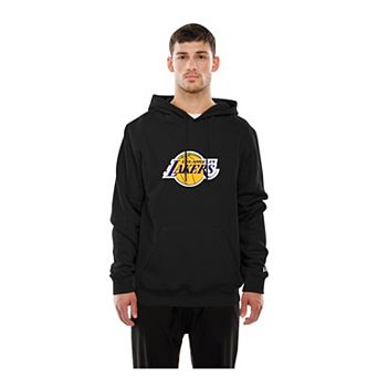 Men's New Era Black Los Angeles Lakers Front Back Logo Hoodie