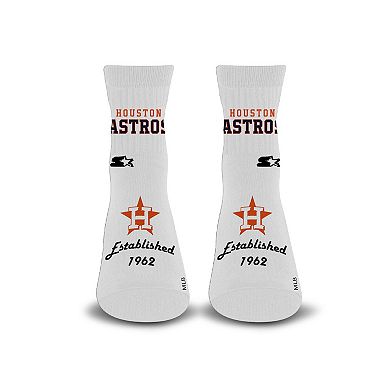 Unisex Starter White Houston Astros Established Stencil Quarter Socks